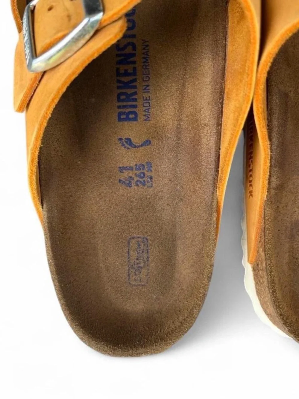 Birkenstock Arizona Soft Footbed Apricot Nubuck Sandals EU 41 Women's 10 Men's 8